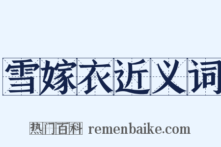 雪嫁衣近义词是什么意思的图片